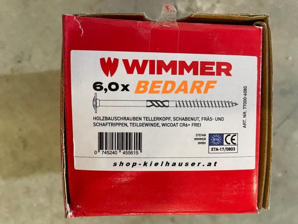Holzbauschrauben Tellerkopf 6mm Torx, verzinkt